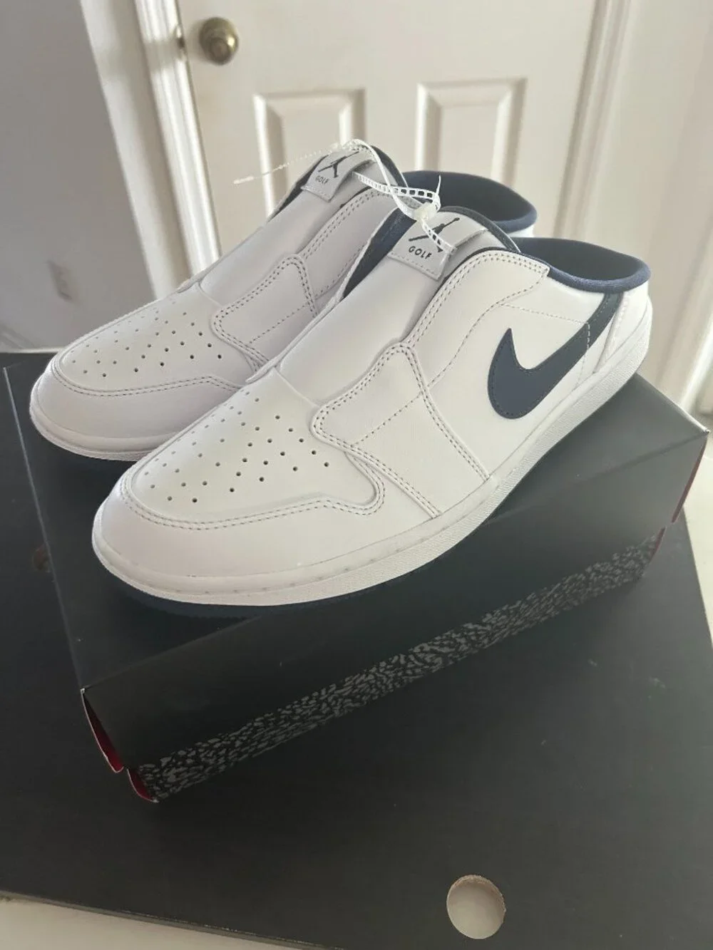 Nike Air Jordan Mule Golf ‘White/Midnight Navy’ Men’s Size 11 FJ1New without box